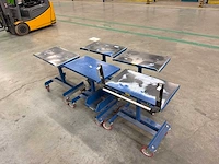 Verrijdbare in hoogte verstelbare magazijn-/orderpicktafel (5x) - afbeelding 3 van  3