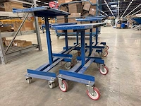 Verrijdbare in hoogte verstelbare magazijn-/orderpicktafel (6x) - afbeelding 2 van  3