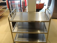 Verrijdbare inox kar - afbeelding 2 van  4