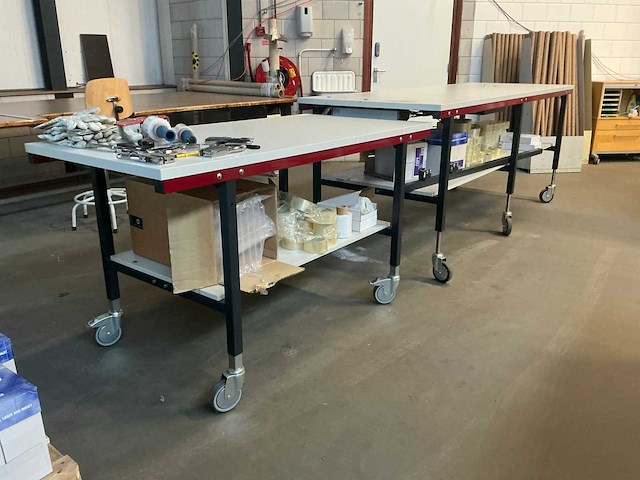 Verrijdbare inpak tafel (2x) - afbeelding 1 van  10