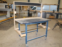 Verrijdbare inpaktafel met twee afrolunits. afmeting 80 x 160 x 184 cm - afbeelding 1 van  3