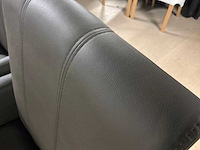 Verrijdbare leren eetkamerstoel (2x) - afbeelding 2 van  10