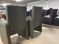 Verrijdbare leren eetkamerstoel (2x) - afbeelding 10 van  10