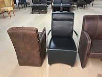 Verrijdbare leren eetkamerstoelen (4x) - afbeelding 8 van  9