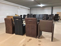 Verrijdbare leren eetkamerstoelen (4x) - afbeelding 9 van  9