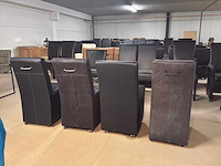 Verrijdbare leren eetkamerstoelen (4x) - afbeelding 2 van  13