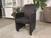 Verrijdbare leren fauteuil - afbeelding 1 van  8