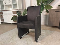 Verrijdbare leren fauteuil - afbeelding 2 van  8