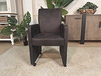 Verrijdbare leren fauteuil - afbeelding 5 van  8