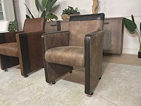 Verrijdbare leren fauteuil - afbeelding 2 van  6
