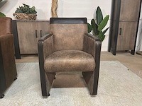 Verrijdbare leren fauteuil - afbeelding 4 van  6