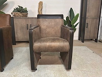 Verrijdbare leren fauteuil - afbeelding 5 van  6