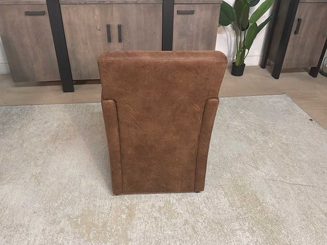 Verrijdbare leren fauteuil - afbeelding 5 van  5