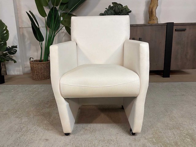 Verrijdbare leren fauteuil - afbeelding 4 van  8