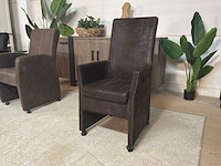 Verrijdbare leren fauteuil - afbeelding 1 van  4