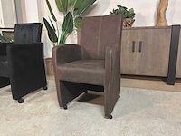 Verrijdbare leren fauteuil - afbeelding 2 van  5