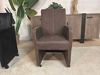 Verrijdbare leren fauteuil - afbeelding 3 van  5