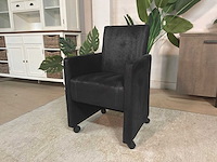 Verrijdbare leren fauteuil - afbeelding 1 van  7