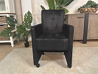 Verrijdbare leren fauteuil - afbeelding 4 van  7