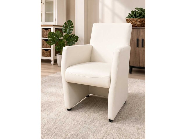 Verrijdbare leren fauteuil - afbeelding 1 van  9