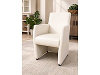 Verrijdbare leren fauteuil - afbeelding 1 van  9