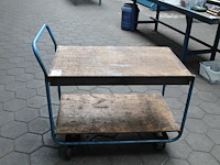 Verrijdbare magazijnkar met onderplateau en afmeting 110 x 60 x 80 cm. - afbeelding 2 van  2
