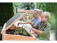 Verrijdbare moestuinbak 100x50x36 cm (2x) - afbeelding 2 van  2
