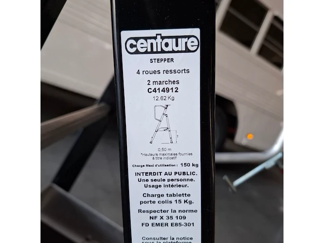 Verrijdbare rolplatform stepper, centaure - afbeelding 4 van  5