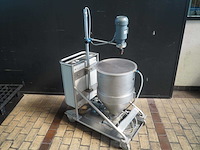 Verrijdbare rvs vloeistofmenger met eberhard bauer 6052-20 elektromotor - afbeelding 1 van  6