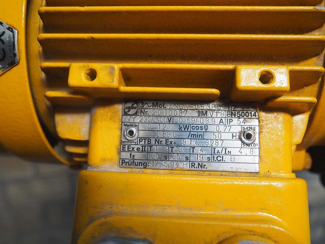 Verrijdbare rvs vloeistofmenger met loher encw-063bg elektromotor - afbeelding 7 van  8