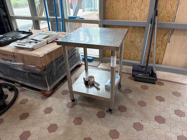 Verrijdbare rvs werkbank - afbeelding 1 van  3