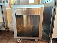Verrijdbare rvs werktafel / onderkast met lade