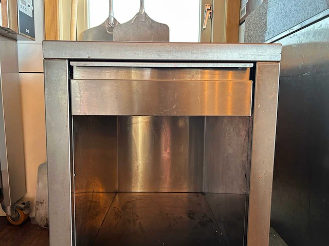 Verrijdbare rvs werktafel / onderkast met lade - afbeelding 2 van  5