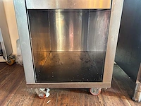 Verrijdbare rvs werktafel / onderkast met lade - afbeelding 3 van  5