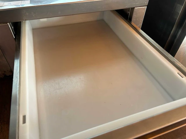 Verrijdbare rvs werktafel / onderkast met lade - afbeelding 5 van  5