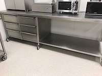 Verrijdbare rvs werktafel - afbeelding 1 van  1
