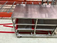 Verrijdbare rvs werktafel - afbeelding 2 van  2
