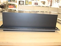 Verrijdbare showtafel met opzetstuk met boek/platenrand. afmeting 175 x 105 cm. hoogte zonder opzetstuk 68 cm. - afbeelding 5 van  6