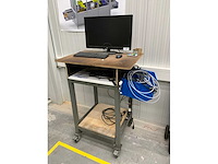 Verrijdbare stalen computertafel - afbeelding 2 van  4