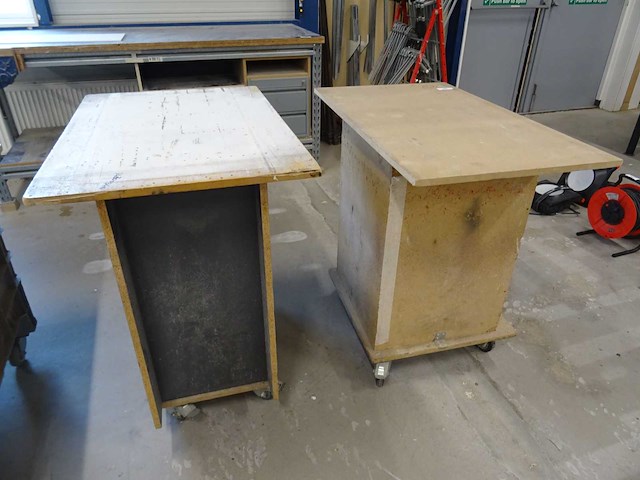 Verrijdbare tafel (2x) - afbeelding 1 van  3