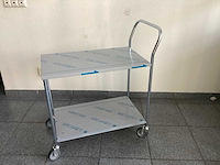 Verrijdbare tafel grijs met handgreep - afbeelding 3 van  4