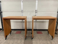 Verrijdbare tafel kersenfineer (2x) - afbeelding 1 van  6