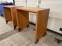 Verrijdbare tafel kersenfineer (2x) - afbeelding 3 van  6
