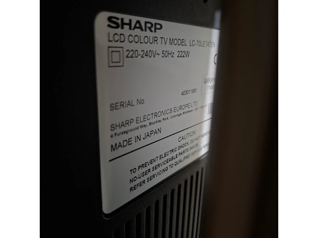 Verrijdbare tv, sharp, lc70le - afbeelding 3 van  15