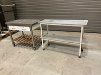 Verrijdbare werktafel (2x) - afbeelding 1 van  6