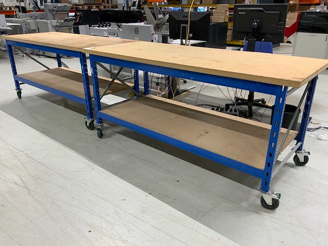 Verrijdbare werktafel (2x) - afbeelding 1 van  8