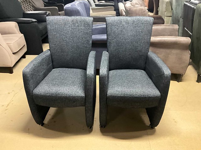 Verrijdbareeeetkamerstoel (2x) - afbeelding 1 van  9