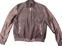 Versace chevron pattern leather jacket - maat slim m