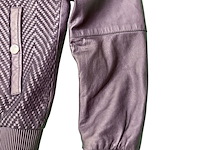 Versace chevron pattern leather jacket - maat slim m - afbeelding 3 van  9