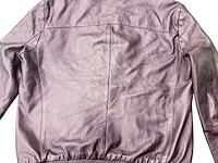 Versace chevron pattern leather jacket - maat slim m - afbeelding 5 van  9